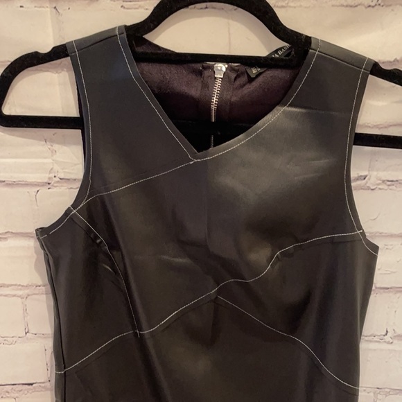 NWOT ZARA BASIC FAUX LEATHER SLEEVELESS TOP SZ SM - Picture 2 of 7